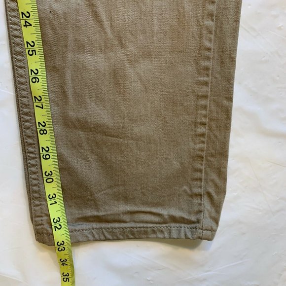 Levi's 505 Jeans Mens 34x34 Regular Fit Straight Leg Khaki Cotton White Tab - Picture 11 of 12